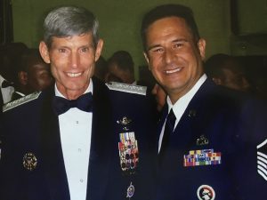 Image of Oscar with Gen. Norton A. Schwartz