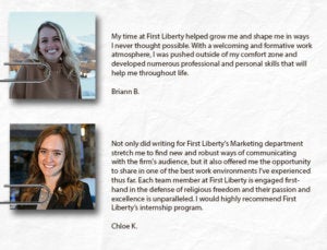 First Liberty | Fellowship Program Testimonial | Briann and Chloe