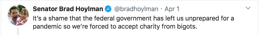 Sen Brad Hoylman Tweet