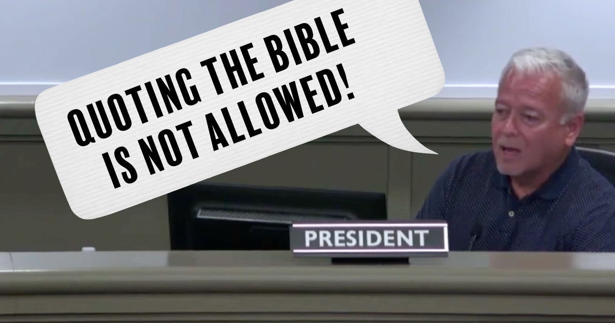 Quoting the Bible is not allowed | First Liberty Insider