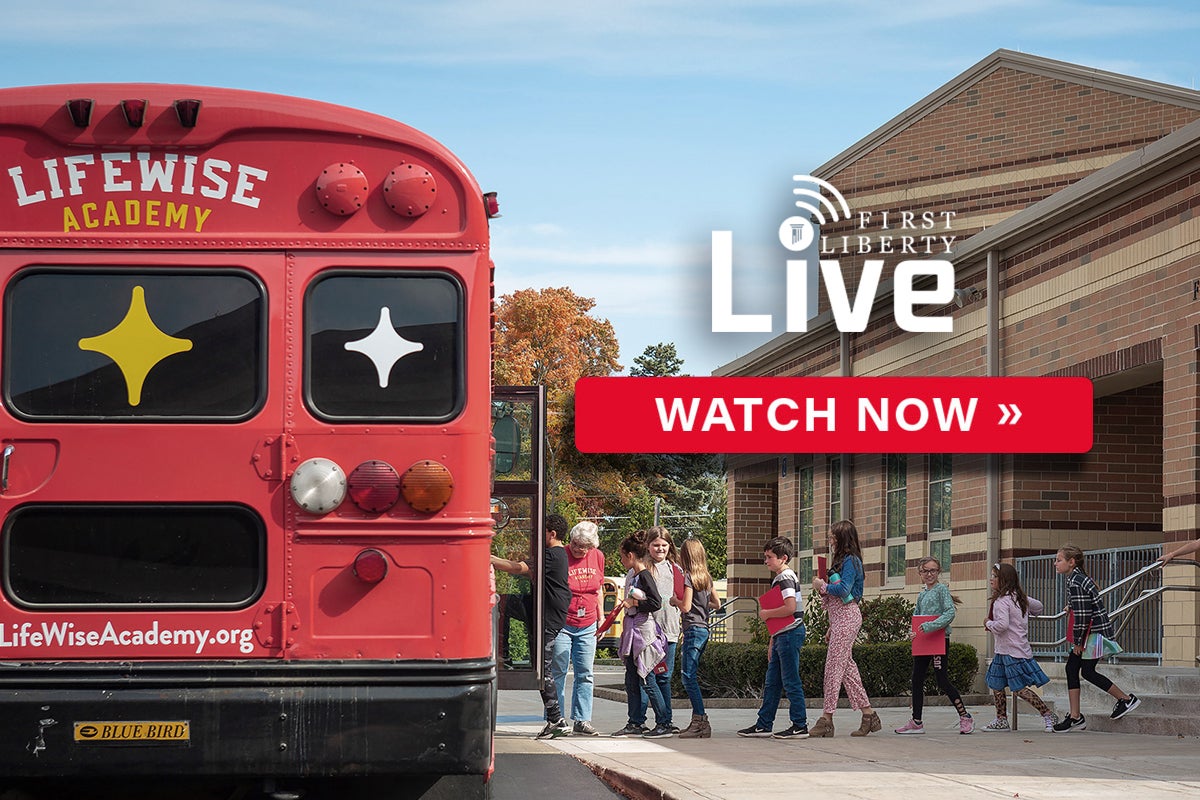 Opposes Kids Bible Classes | First Liberty Live | Watch Now