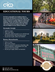 Crcd Educational Tours Flyer