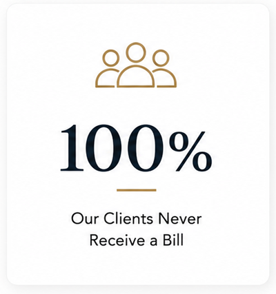 Our Clients Never Receive a Bill | 100% Free Representation | First Liberty